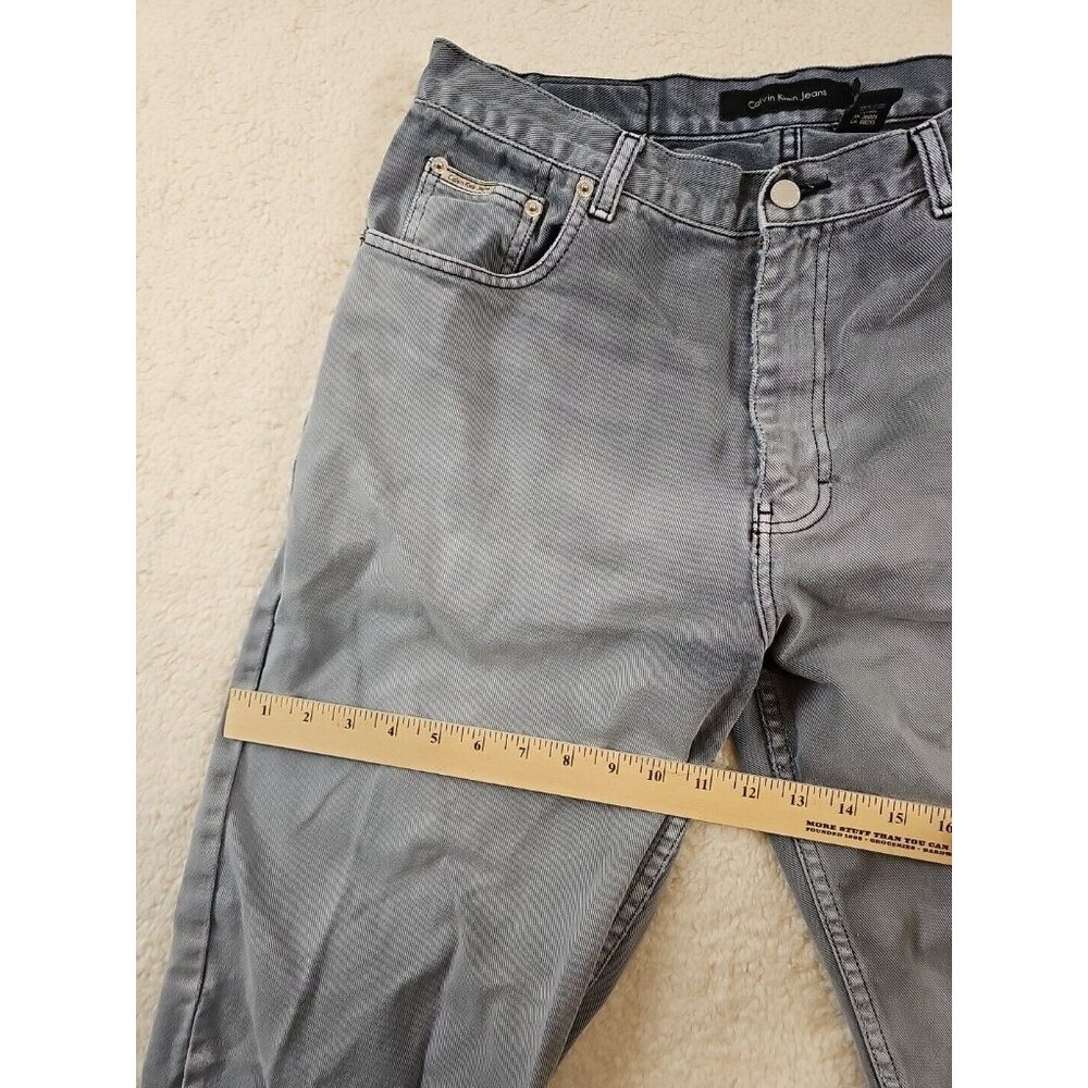 Calvin Klein Jeans Men's Size 34x30 Easy Fit Straight Leg Gray Wash Inseam 23 In - Picture 7 of 16